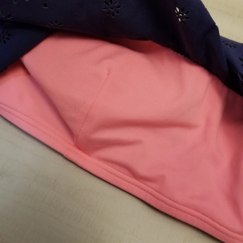 {M} PINK Victoria's Secret Bandeau Flounce String Bikini TOP ONLY - Picture 4 of 8